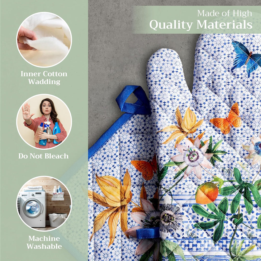 Passiflora Oven Mitts + Pot Holders