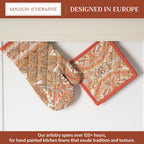 Kashmir Paisley Oven Mitts + Pot Holders