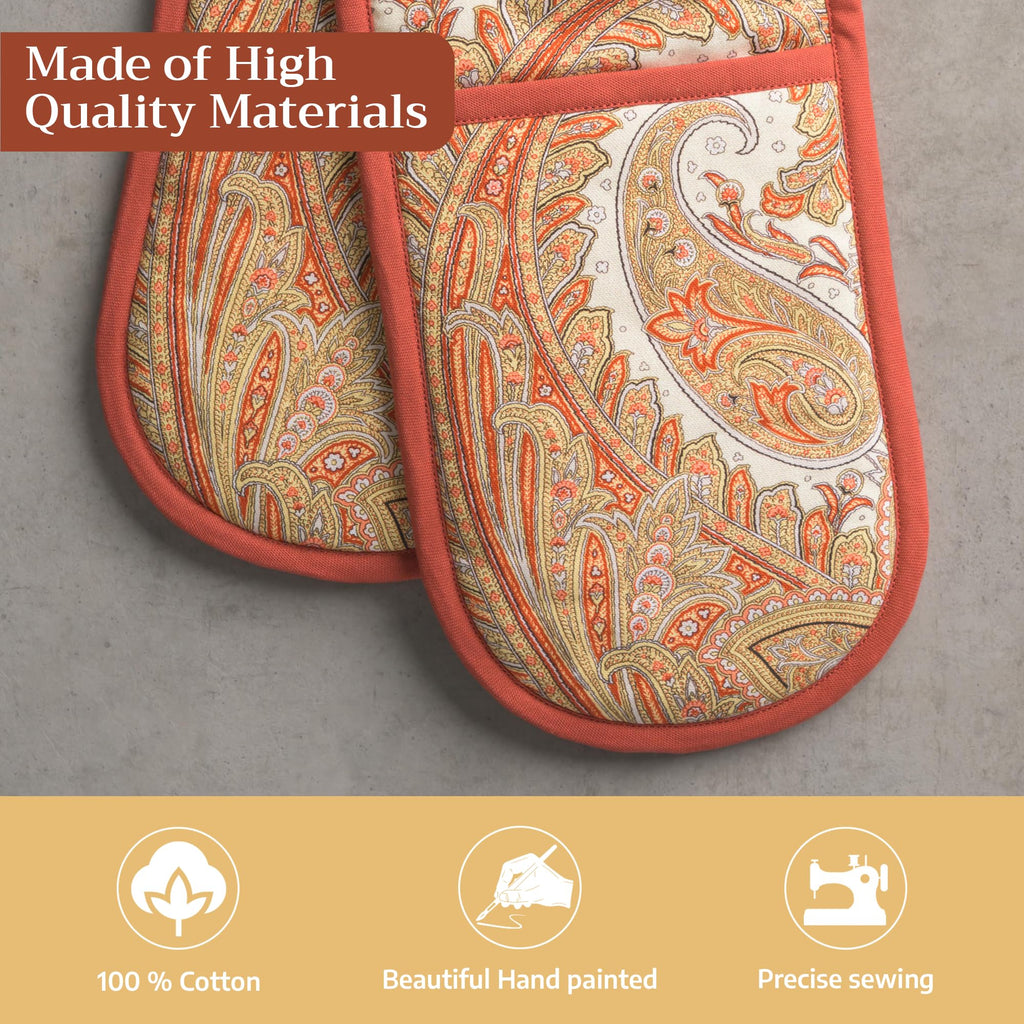 Kashmir Paisley Double Oven Mitts