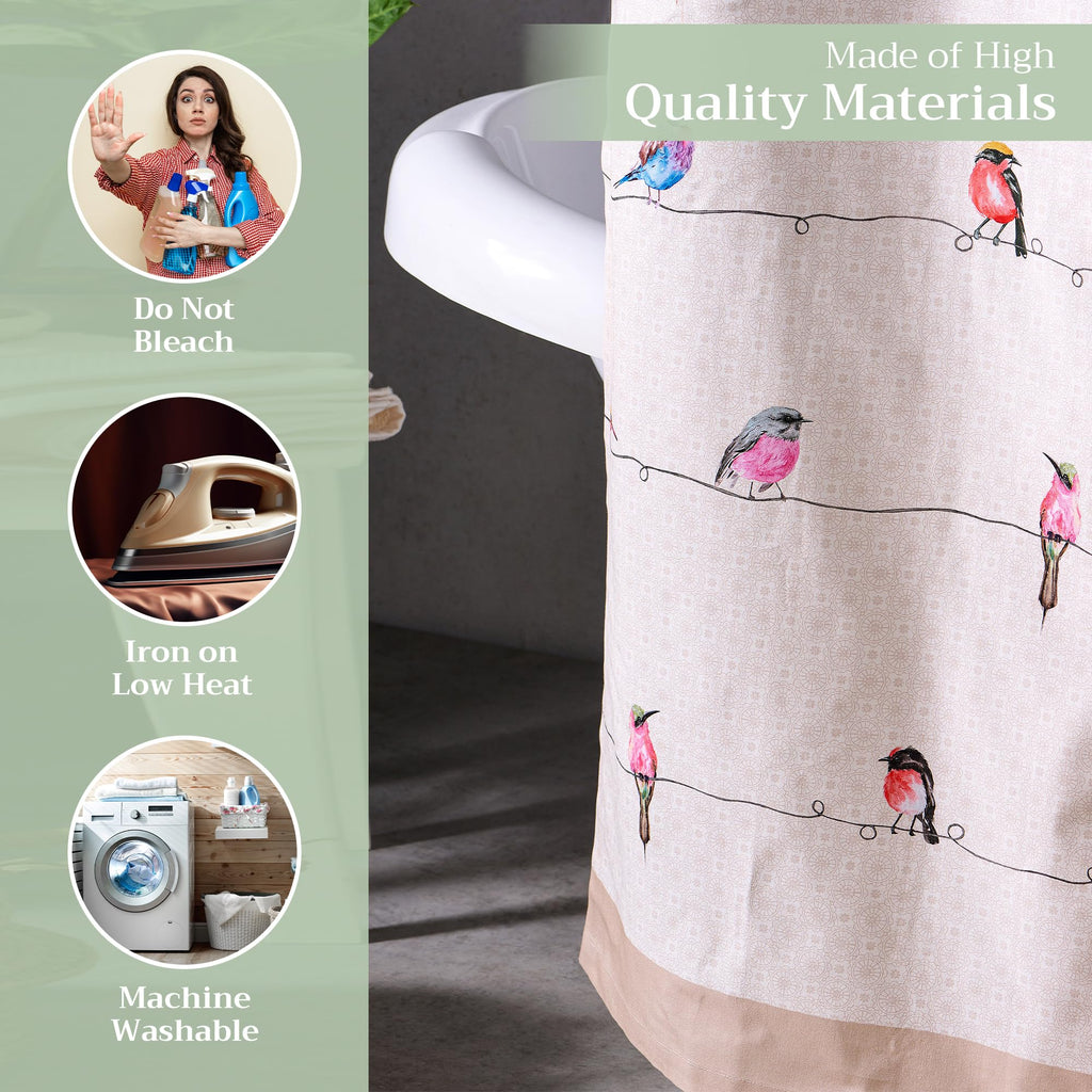 Birdies on Wire Shower Curtains