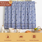 Melodie Bleue Kitchen Curtains
