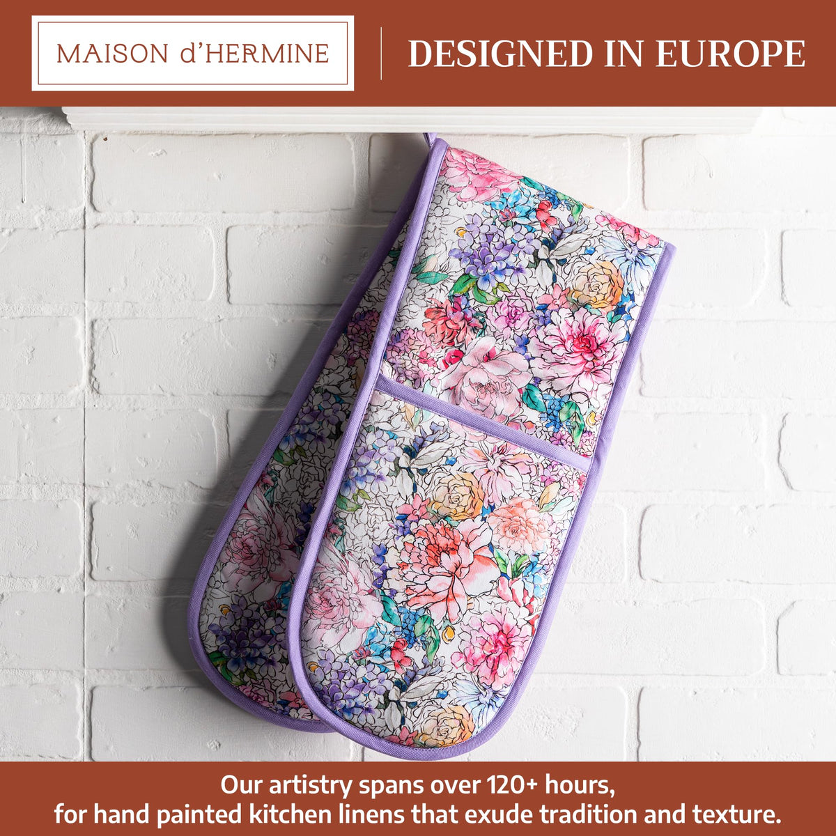 Floral Love Double Oven Mitts
