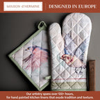 Flying Birds Oven Mitts + Pot Holders
