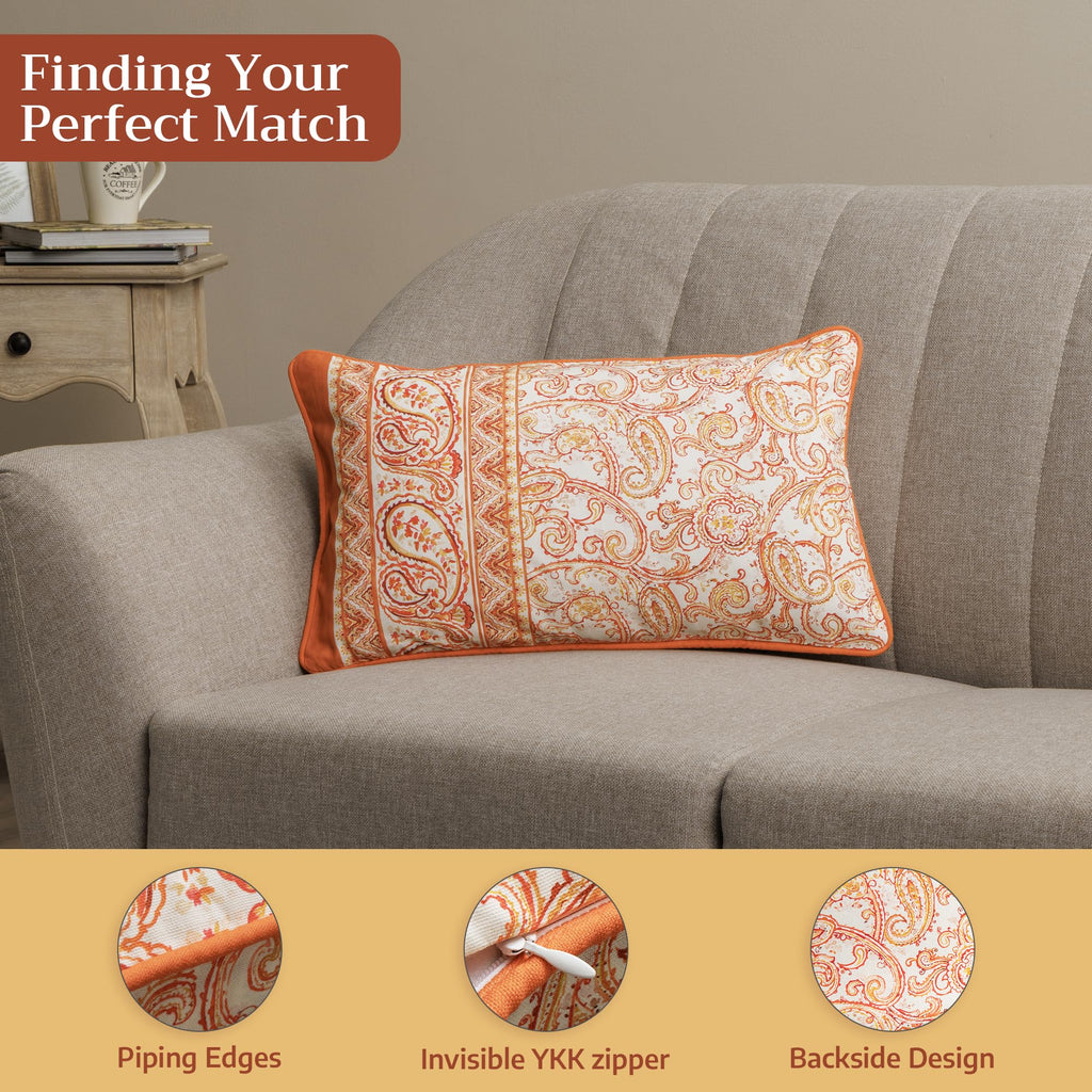 Palatial Paisley Throw Pillow Covers
