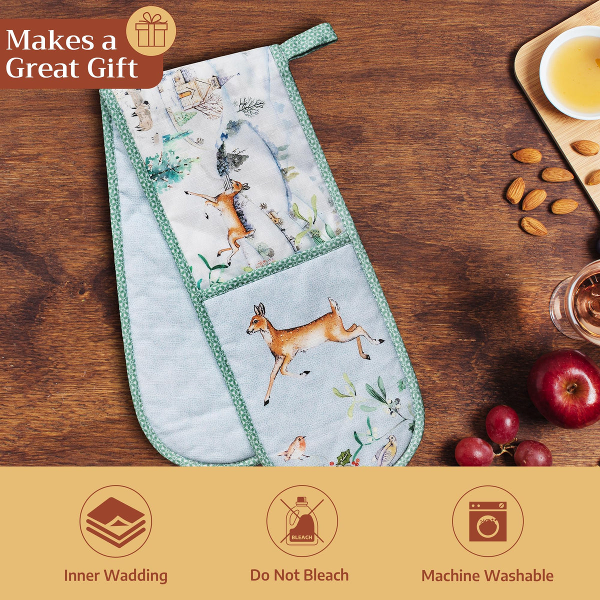 Snowy World Double Oven Mitts