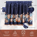 Pumpkin Blues Kitchen Curtains