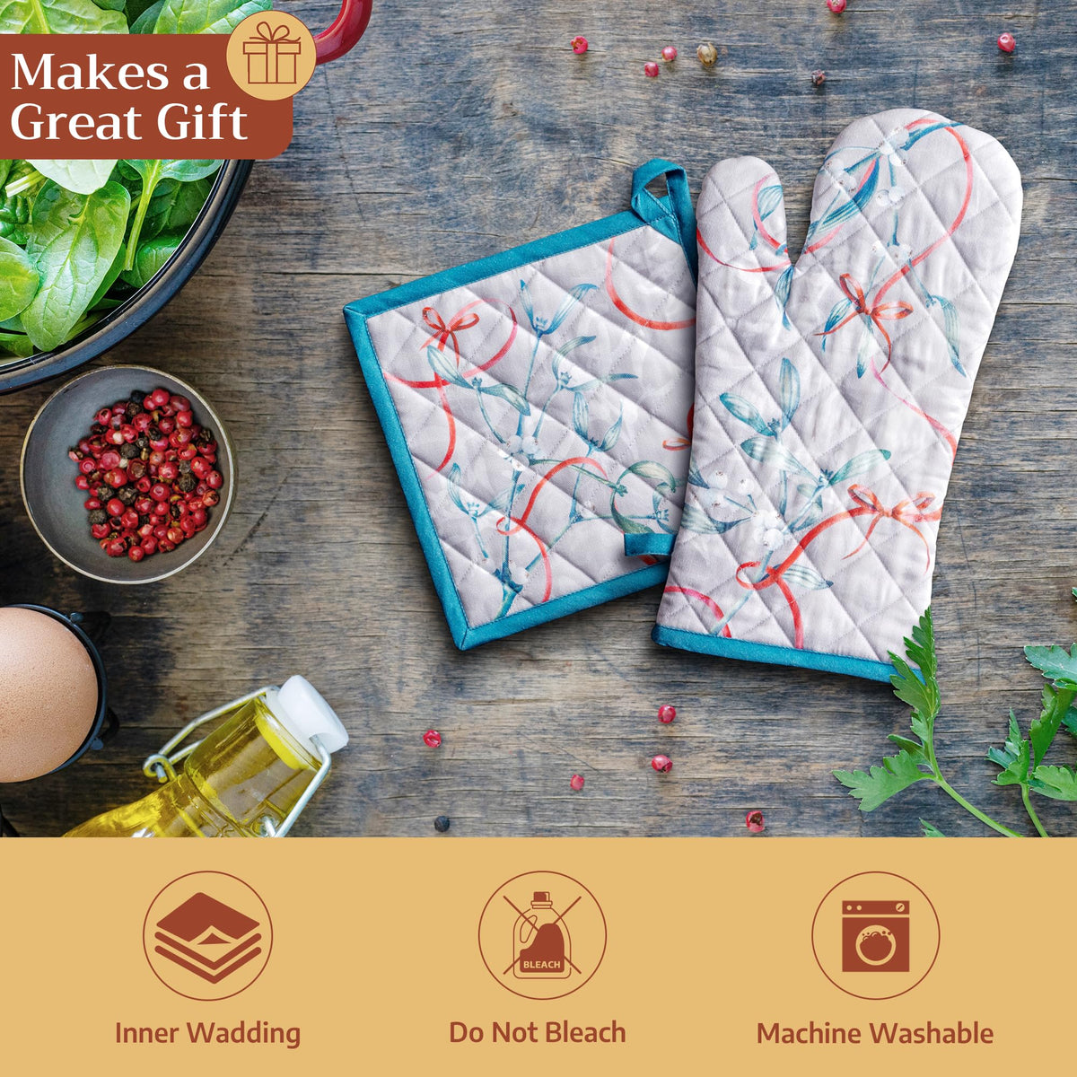 Enora Oven Mitts + Pot Holders