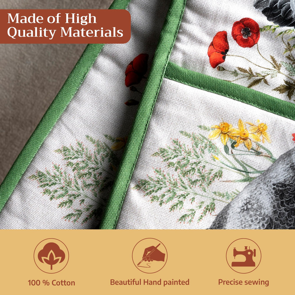 Basse Cour Double Oven Mitts