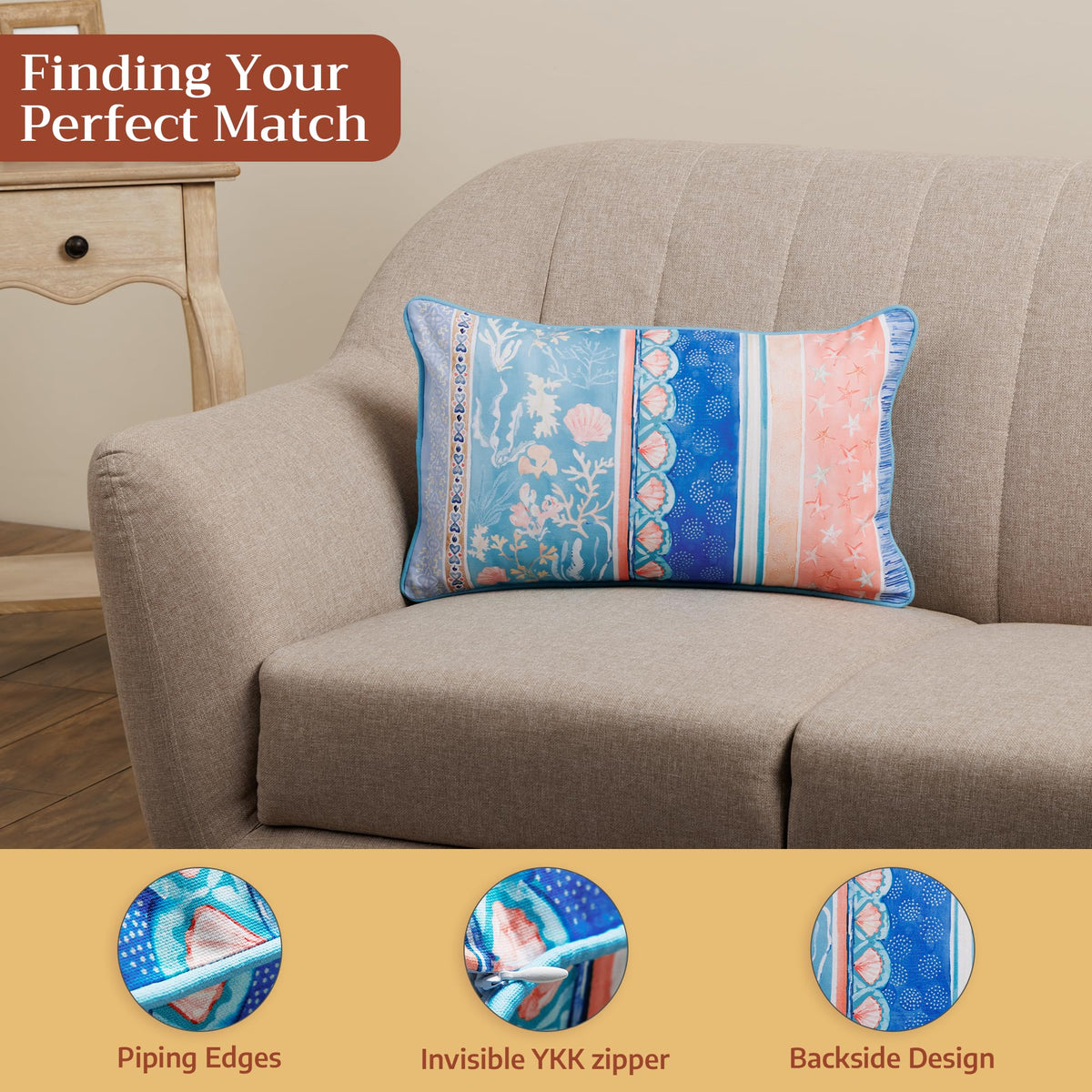Sealife Throw Pillow Covers