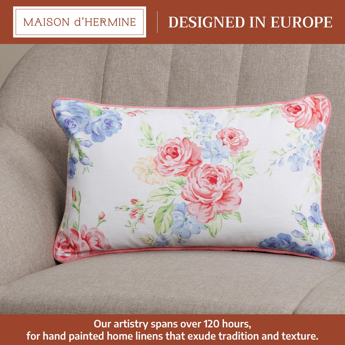 Vintage Floral Throw Pillow Covers