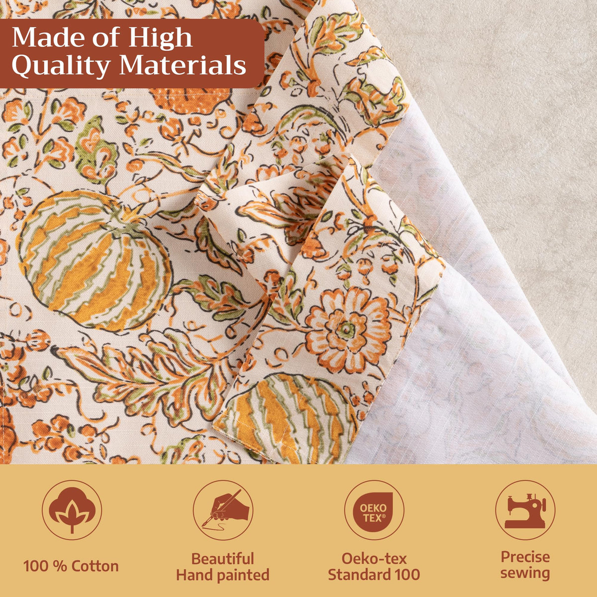 Pumpkin Spice Kitchen Curtains