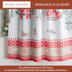 Rural Christmas Kitchen Curtains