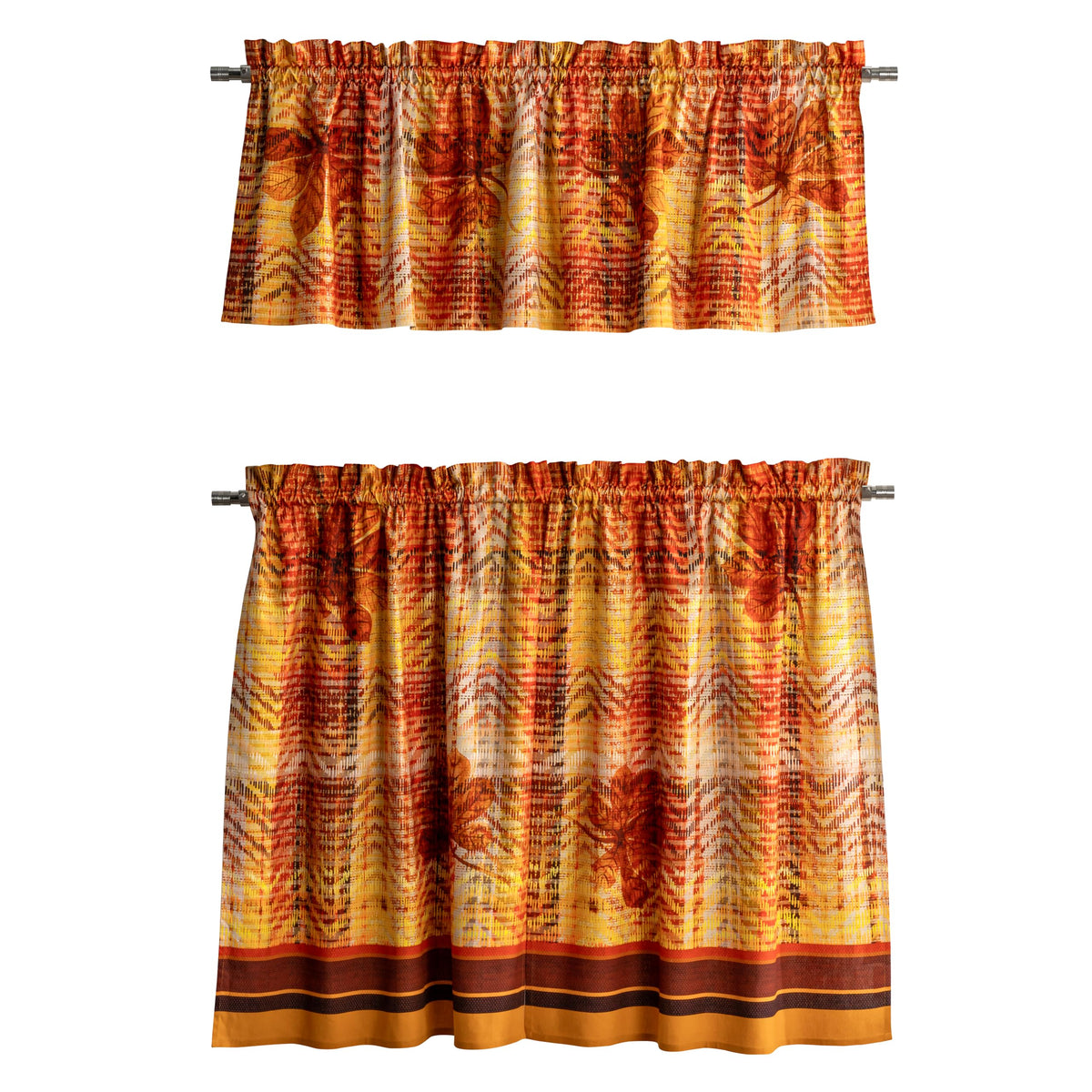 Thanksgiving Tartan Kitchen Curtains