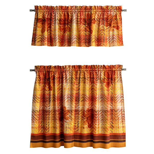 Thanksgiving Tartan Kitchen Curtains