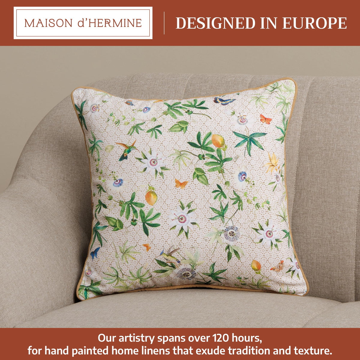 Passiflora Throw Pillow Covers