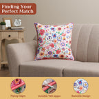 Happy Florals Throw Pillow Covers
