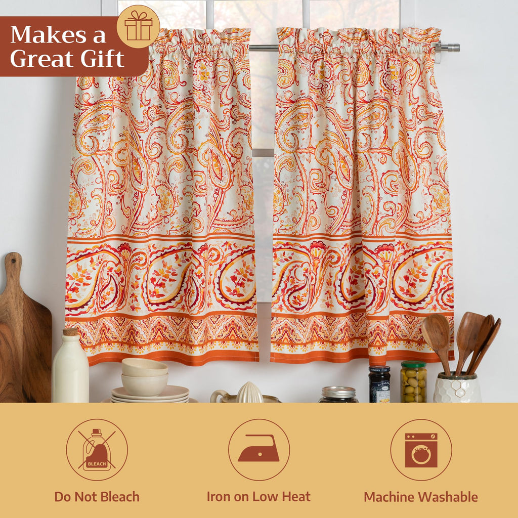 Palatial Paisley Kitchen Curtains