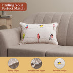Birdies On Wire Throw Pillow Covers