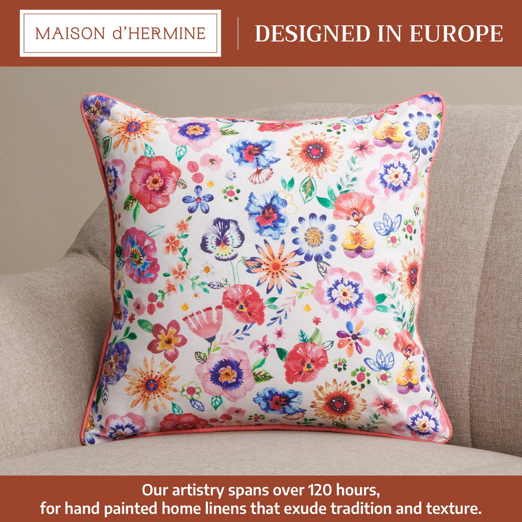 Happy Florals Throw Pillow Covers