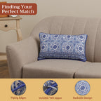 Melodie Bleue Throw Pillow Covers