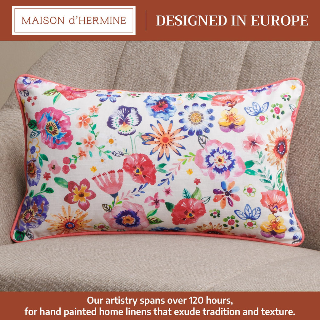 Happy Florals Throw Pillow Covers