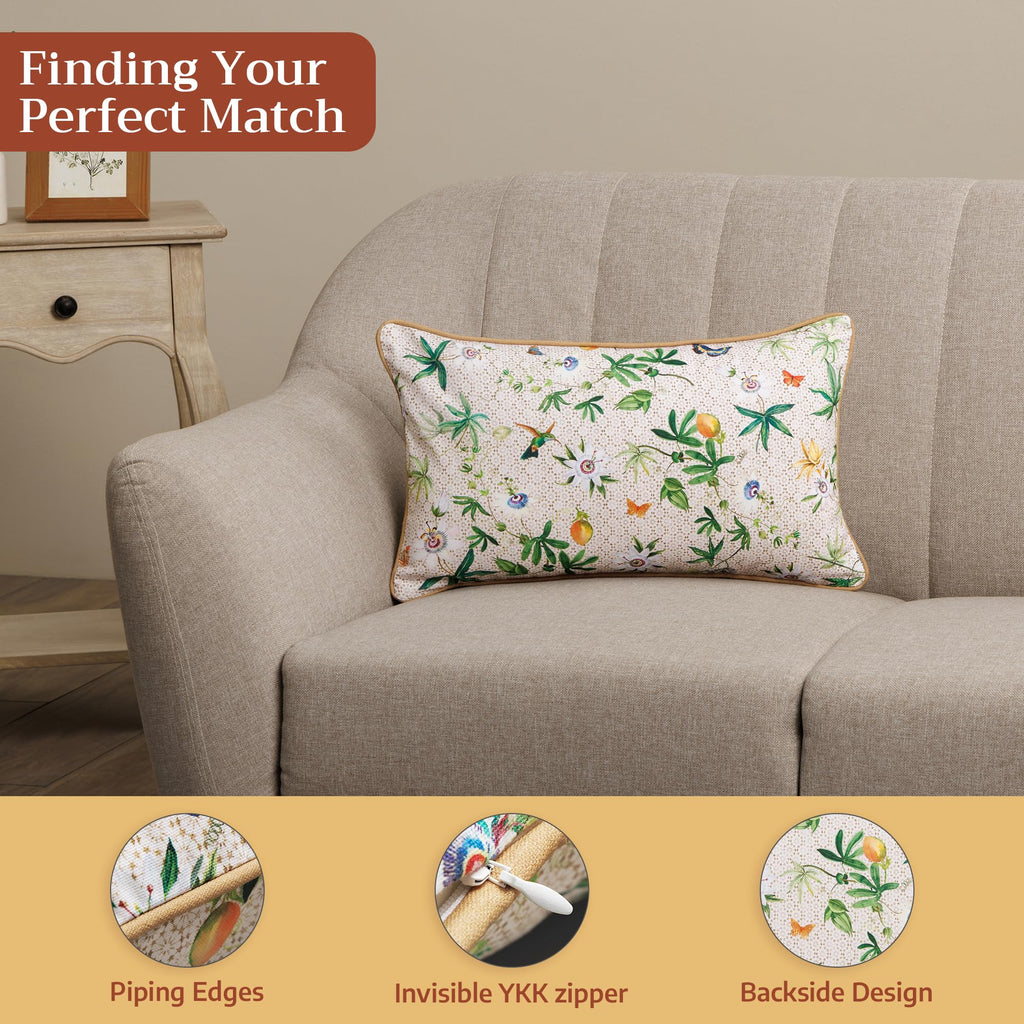 Passiflora Throw Pillow Covers