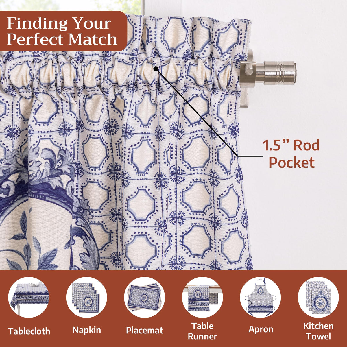 Prusse Kitchen Curtains