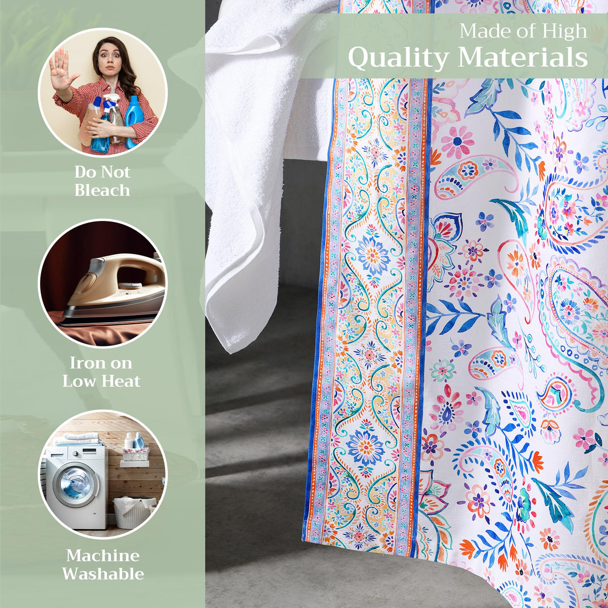Indian Floral Shower Curtains