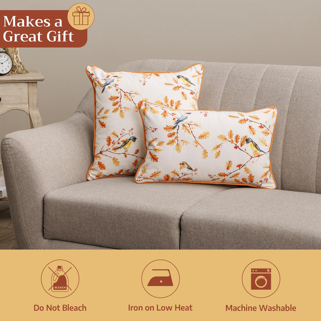 Oak Leaves Throw Pillow Covers