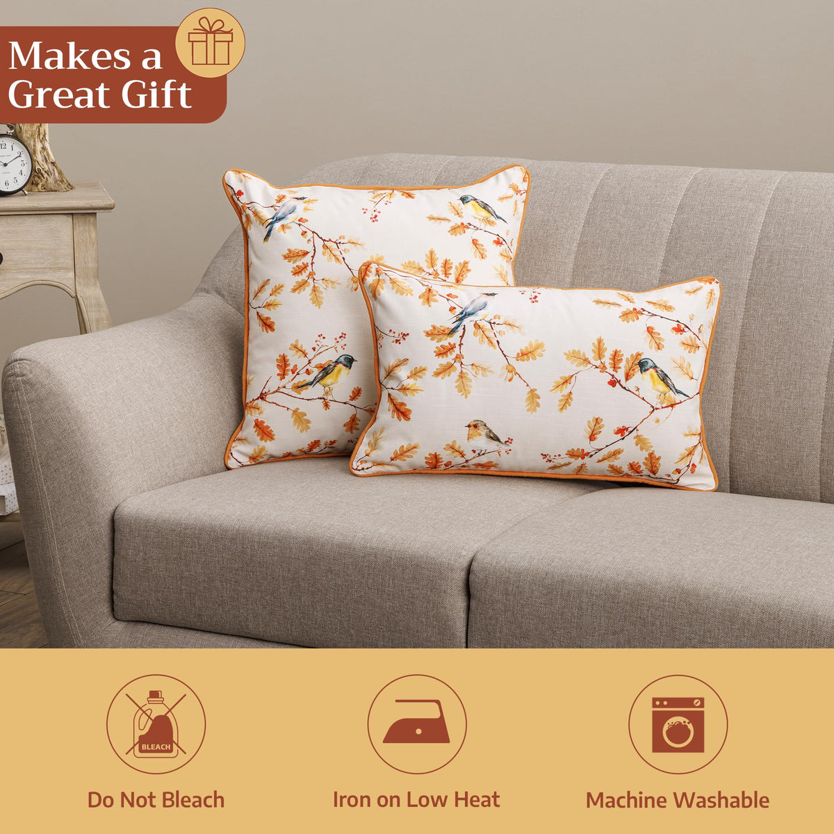 Oak Leaves Throw Pillow Covers
