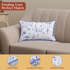 Summer Blues Throw Pillow Covers