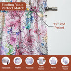 Floral Love Kitchen Curtains