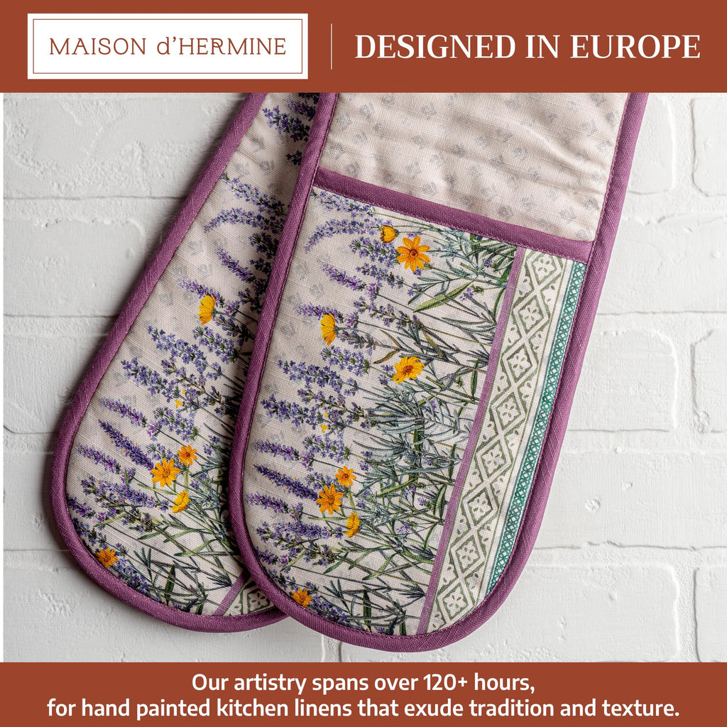 Fanny Lavender Double Oven Mitts