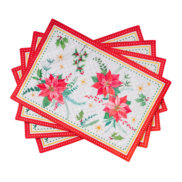 Poinsettia Christmas Placemats