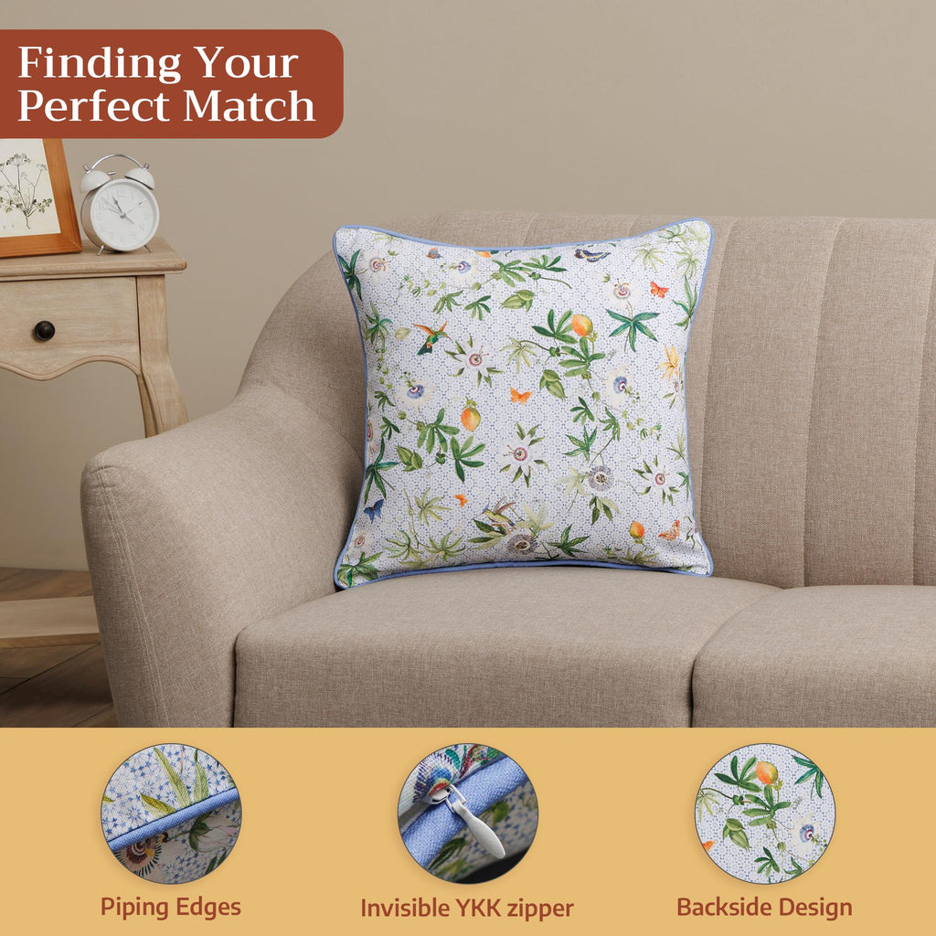 Passiflora Throw Pillow Covers
