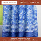 Indigo Love Kitchen Curtains