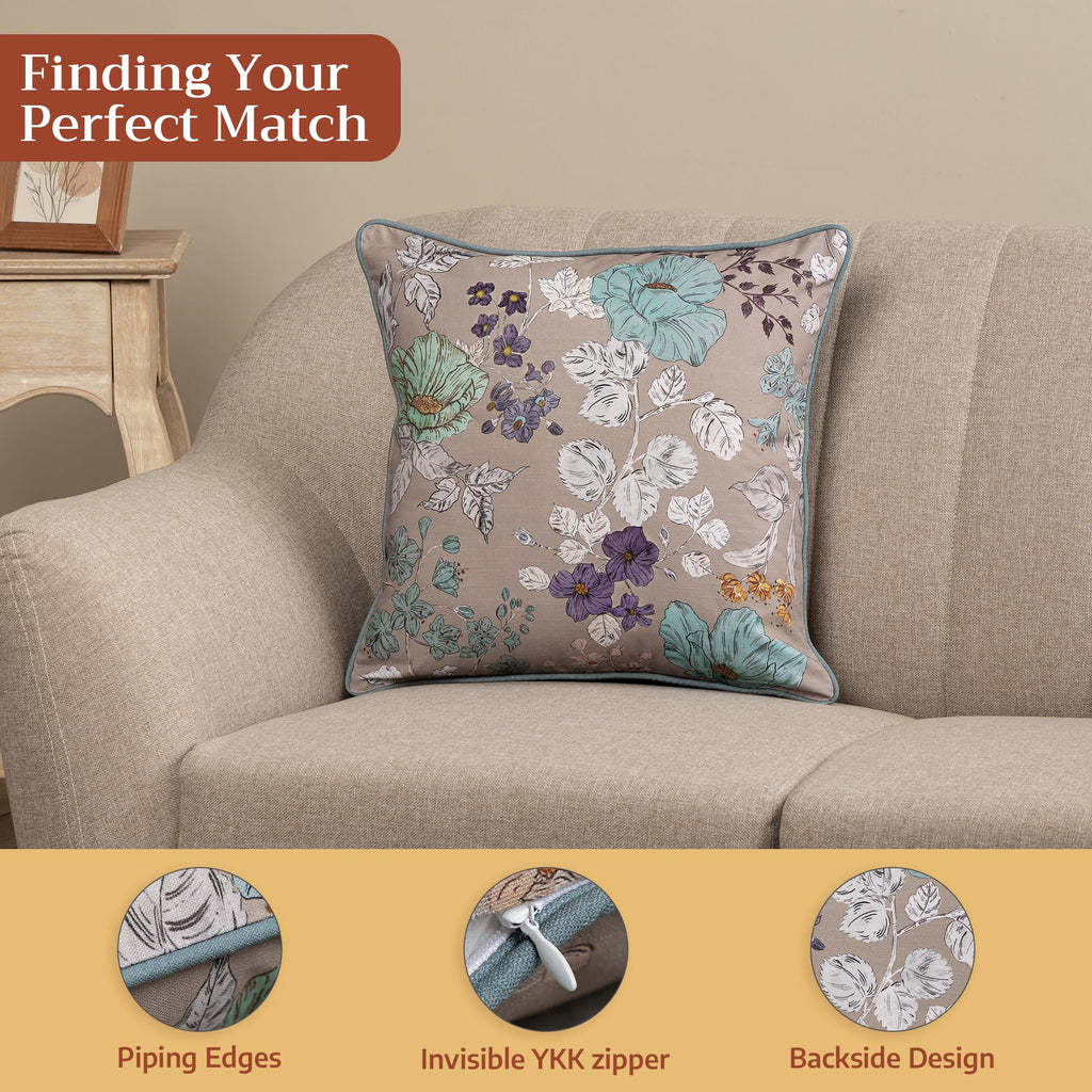 Clematis Throw Pillow Covers