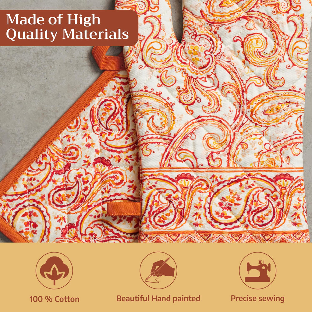 Palatial Paisley Oven Mitts + Pot Holders