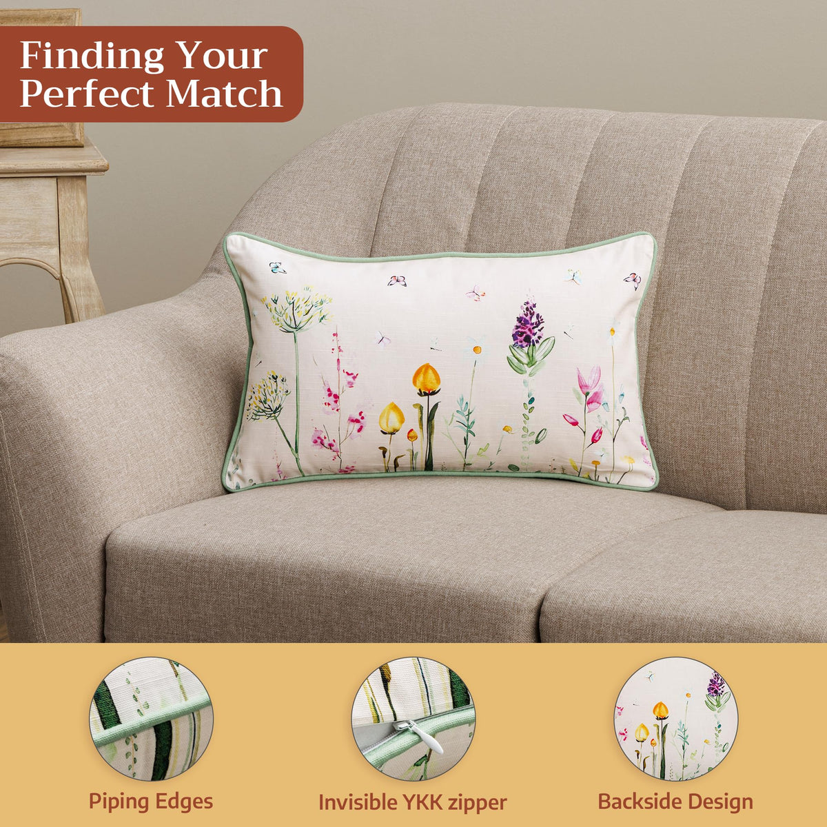 Botanical Fresh Throw Pillow Covers