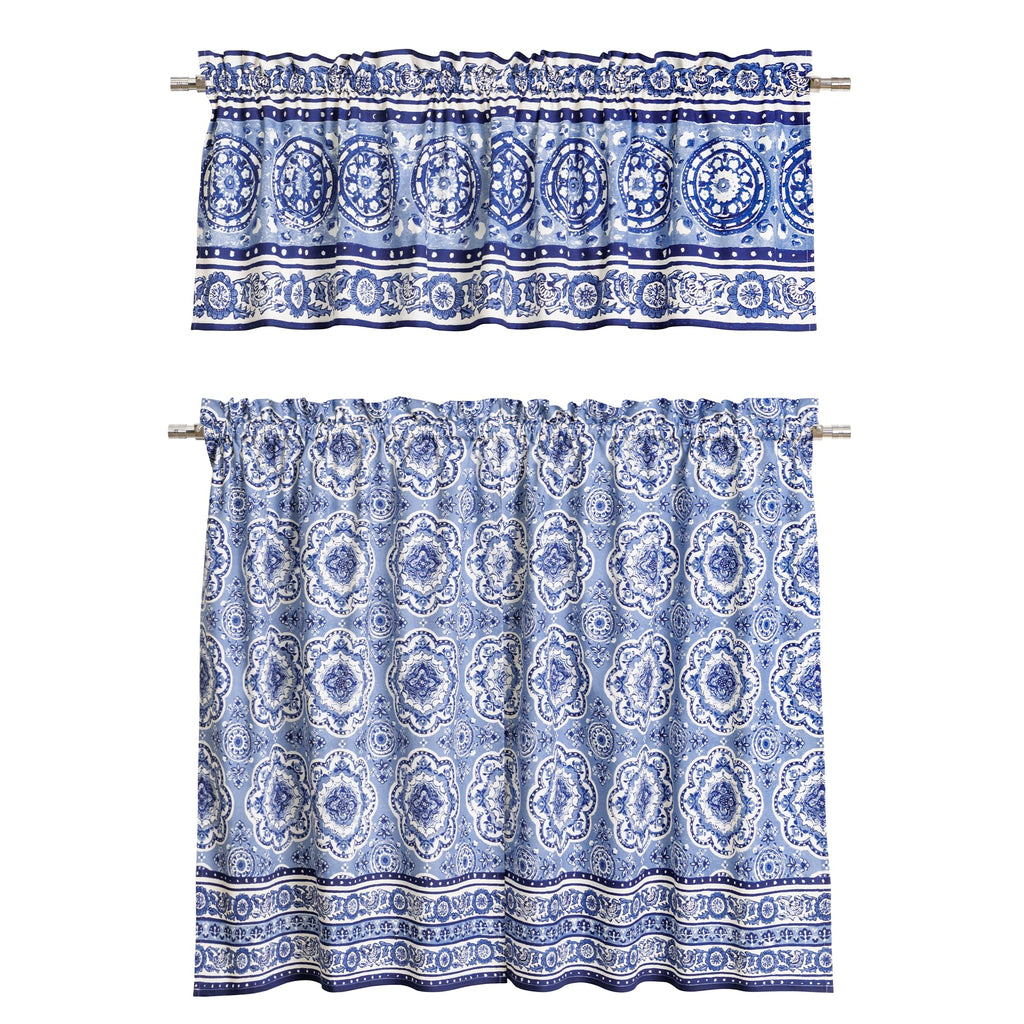 Melodie Bleue Kitchen Curtains