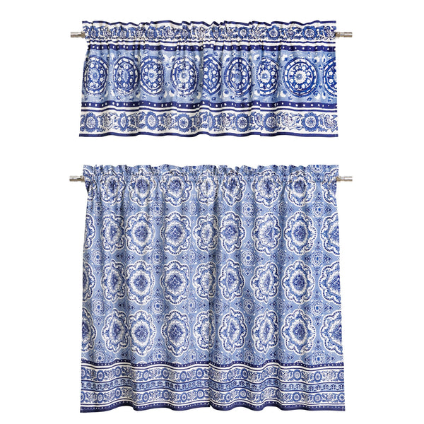 Melodie Bleue Kitchen Curtains