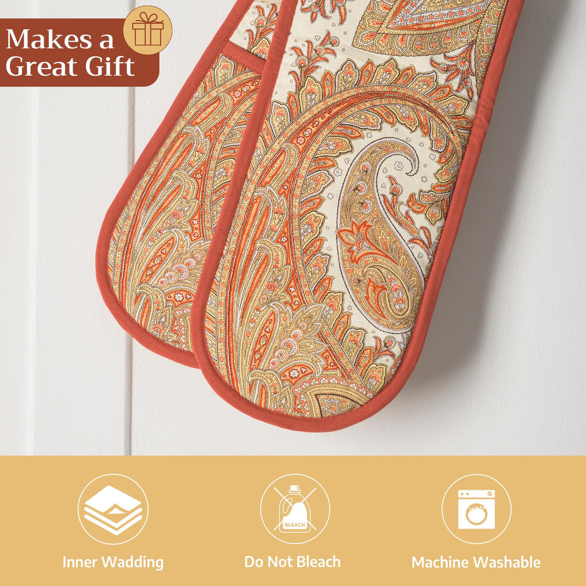 Kashmir Paisley Double Oven Mitts