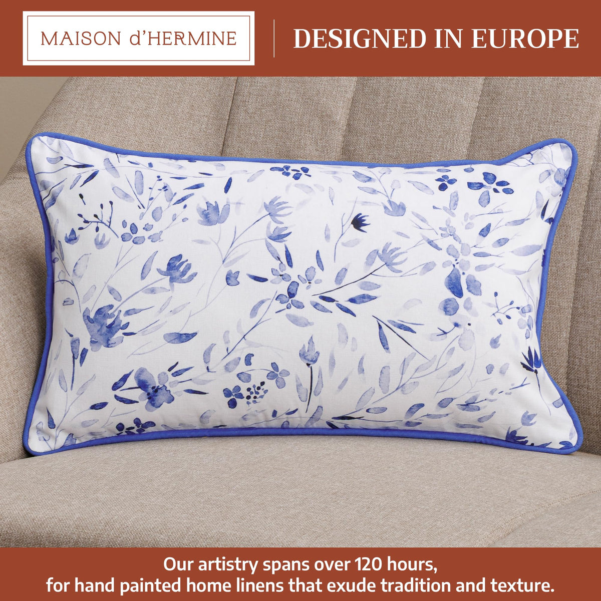 Summer Blues Throw Pillow Covers
