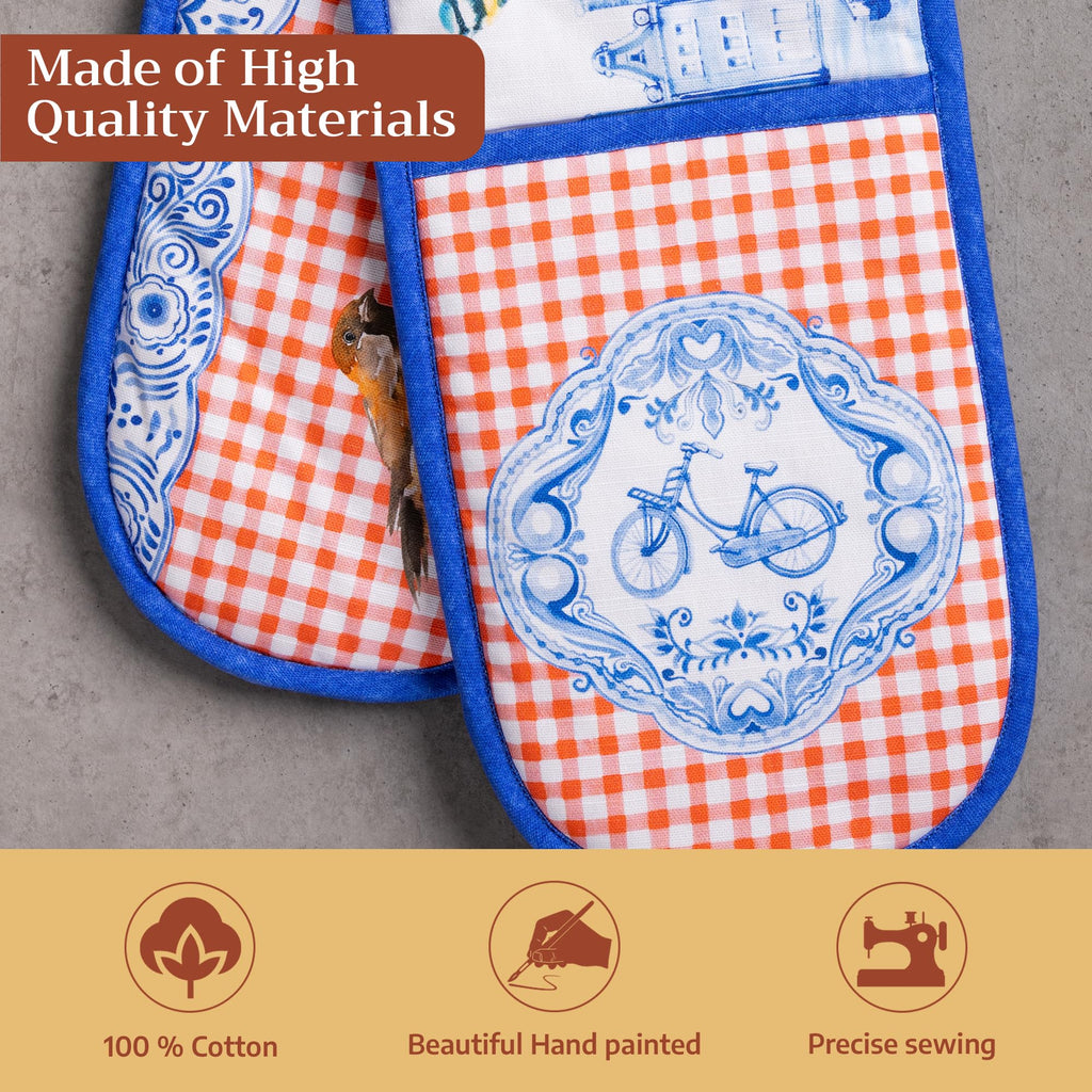 Amsterdam Canals Double Oven Mitts