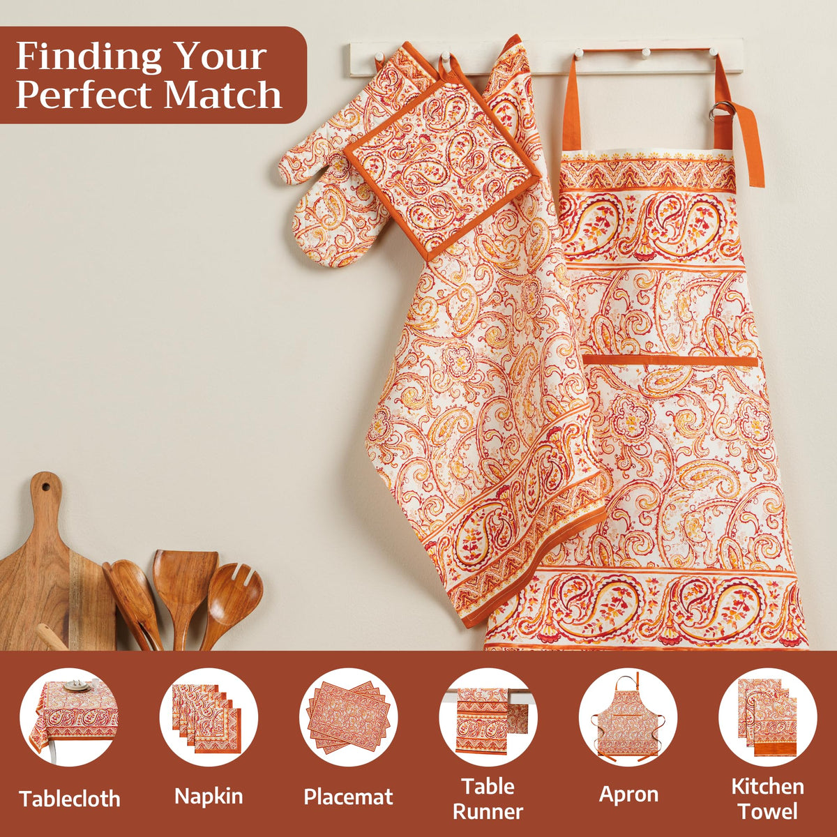 Palatial Paisley Oven Mitts + Pot Holders