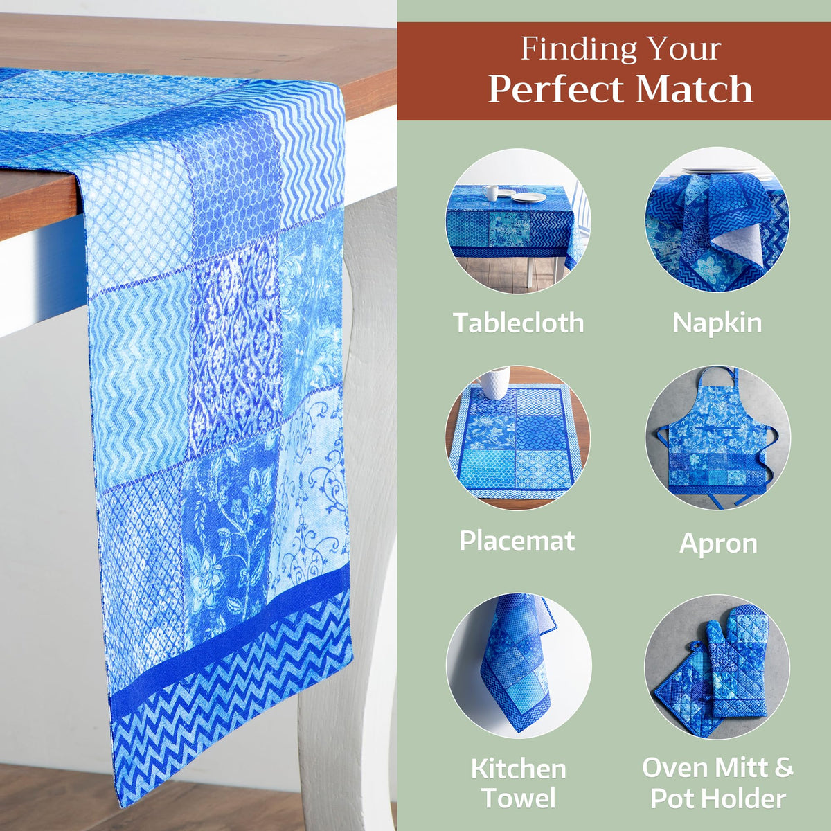 Indigo Love Table Runners