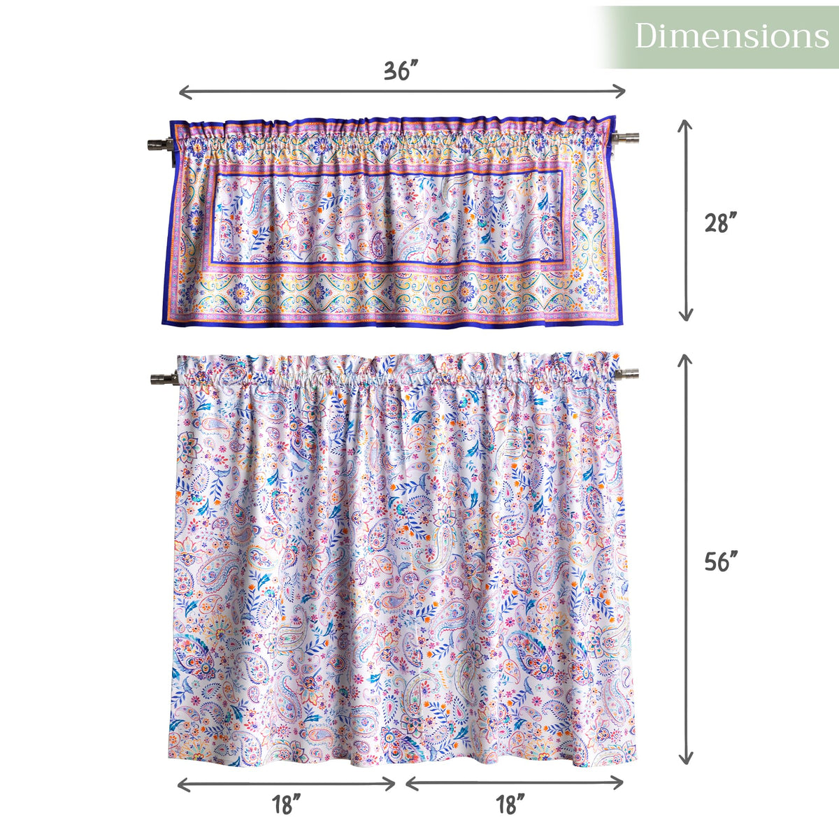 Indian Floral Kitchen Curtains