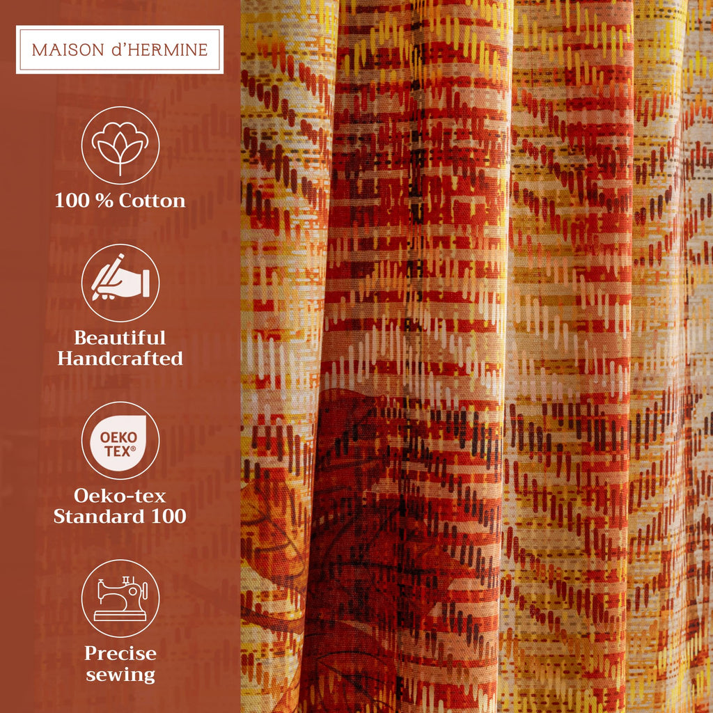 Thanksgiving Tartan Kitchen Curtains