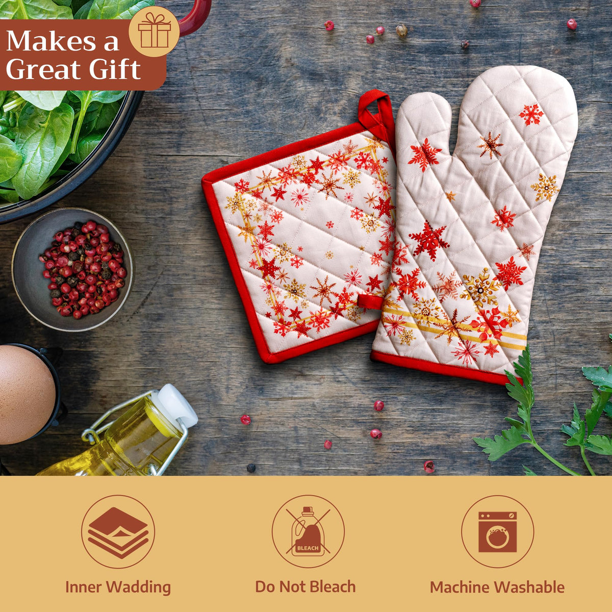 Crystal Star Oven Mitts + Pot Holders