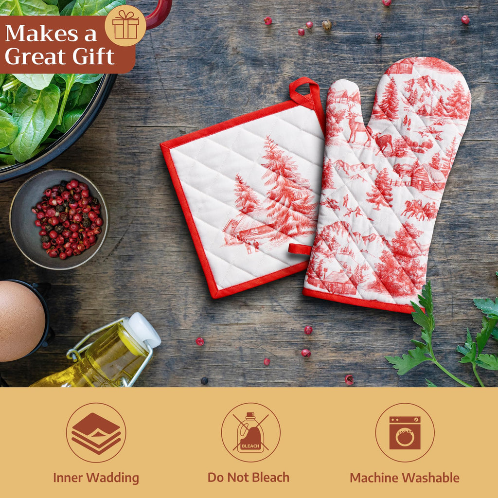 Winter Jouy Oven Mitts + Pot Holders